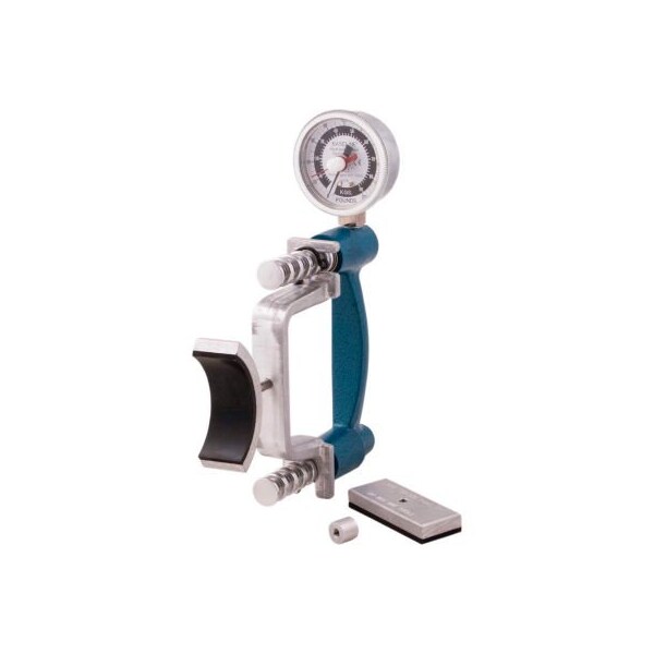 Baseline Standard Hydraulic Hand Dynamometer/MMT Combo Kit with Push Attachments, Blue
